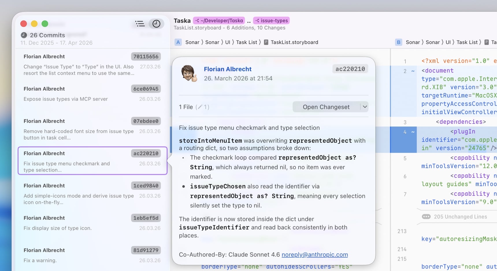 Changeset Commit History